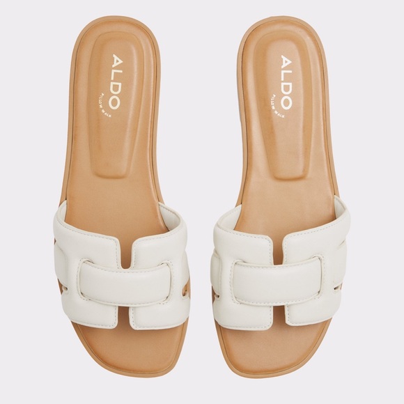 Aldo Elenaa Sandals Womens 7.5M white bone - Picture 5 of 6